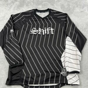Shift Squadron Pinstripe Motocross Jersey XL Black Racing Streetwear Goth Y2K